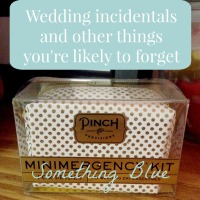 Wedding incidentals and other things you're likely to forget